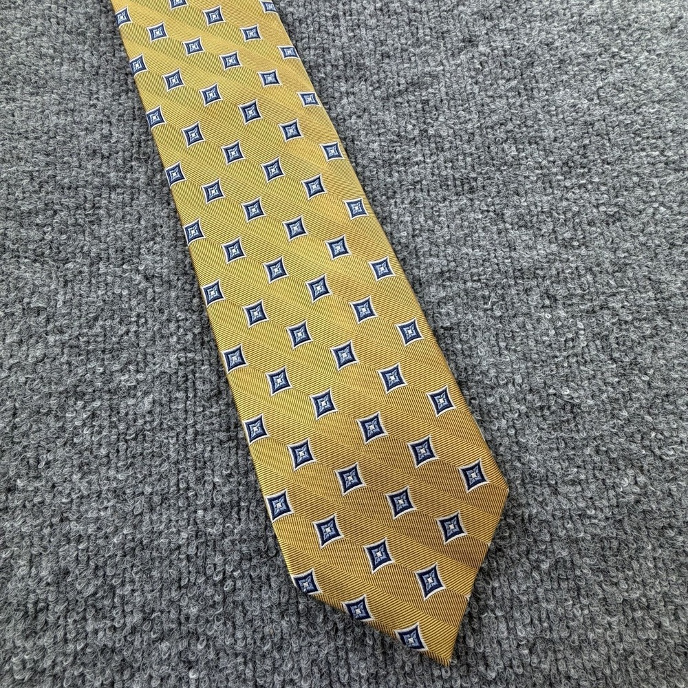 Jos. A. Bank Executive Collection‎ Silk Tie Gold Blue NWT $79.50 - Picture 4 of 5